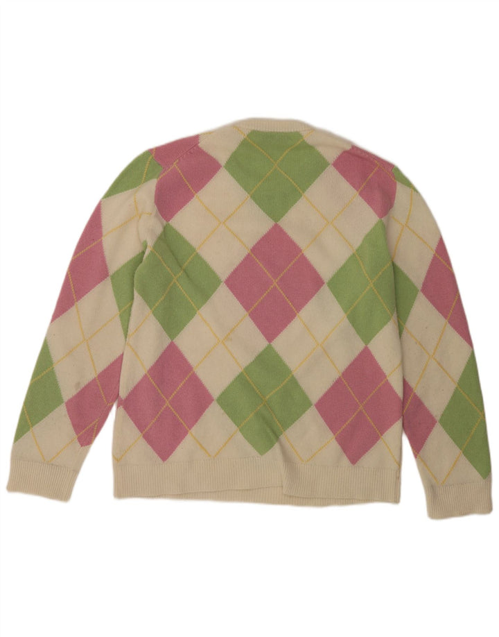 Pringle Herre Crew Neck Jumper Sweater Medium Multicolored Argyle/Diamond