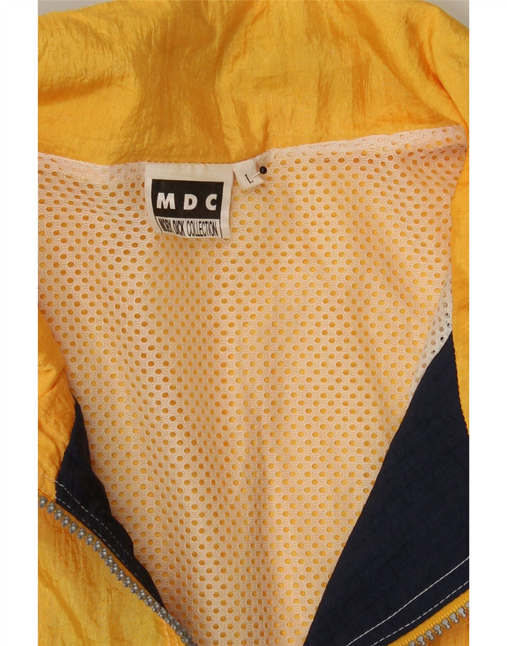 VINTAGE Mens Rain Jacket UK 40 Large Yellow Colourblock Nylon Vintage Vintage and Second-Hand Vintage from Messina Hembry 