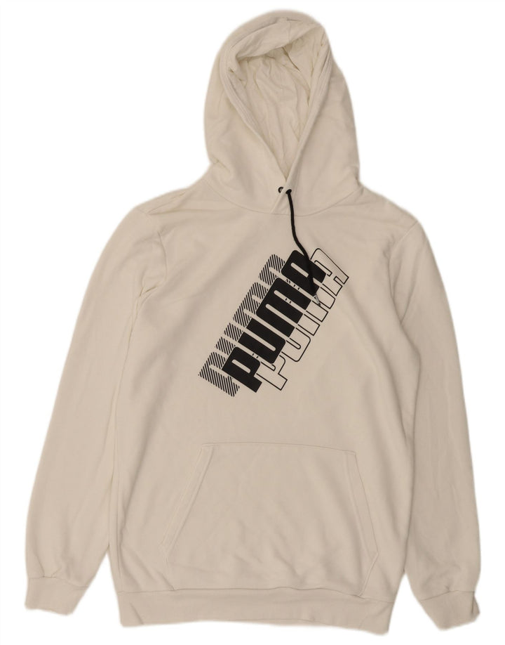 Puma Herre grafisk hættetrøje Jumper Medium White