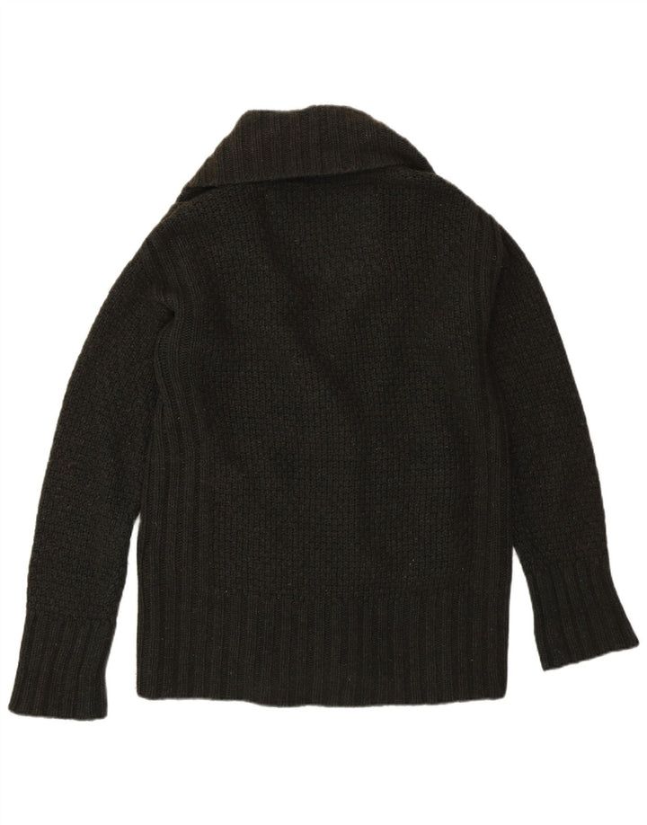 Superdry Dame Cardigan Sweater UK 16 Stor Khaki Lammeuld