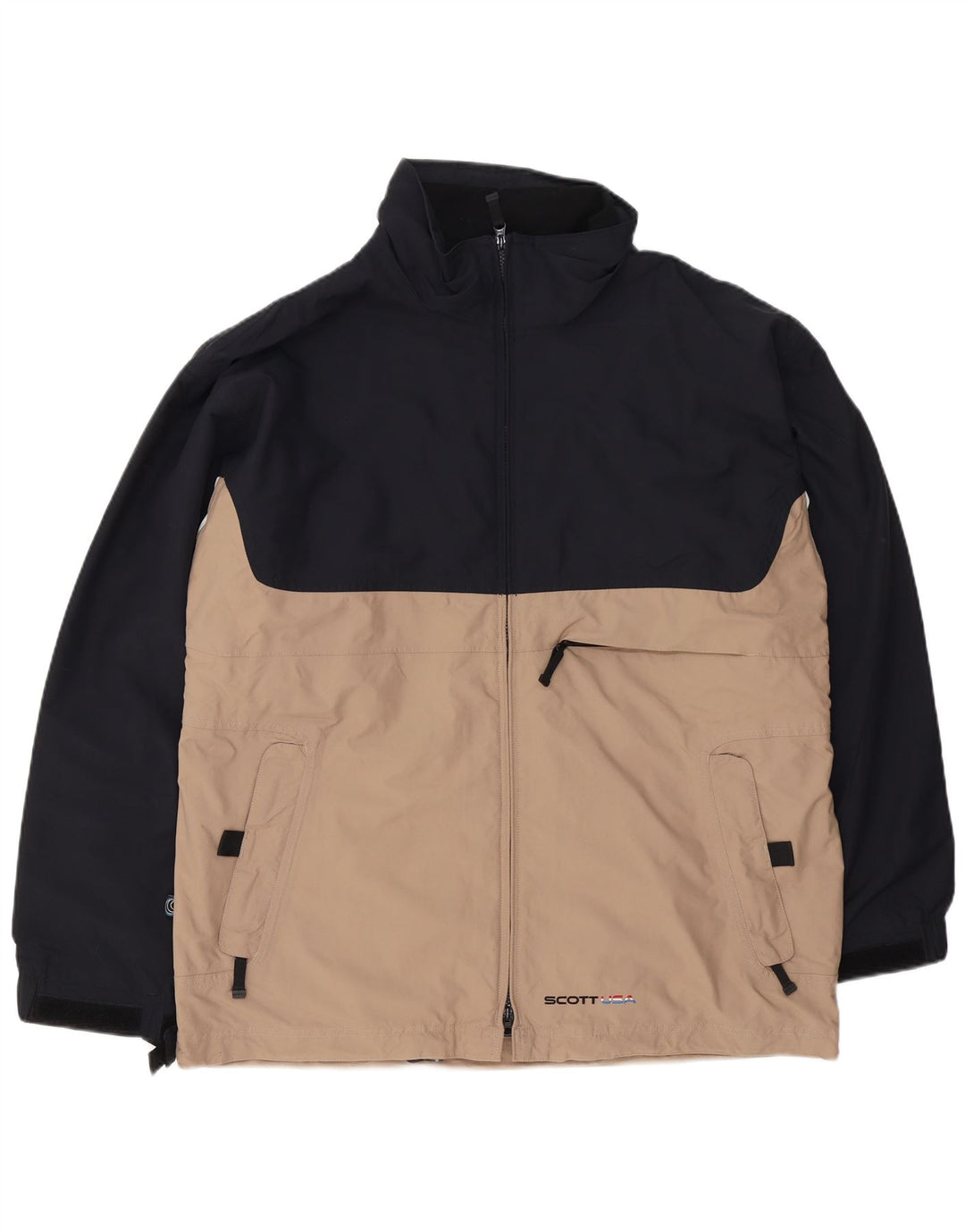 Scott Herre Windbreaker Jacket UK 42 XL Sort Colourblock Polyamid