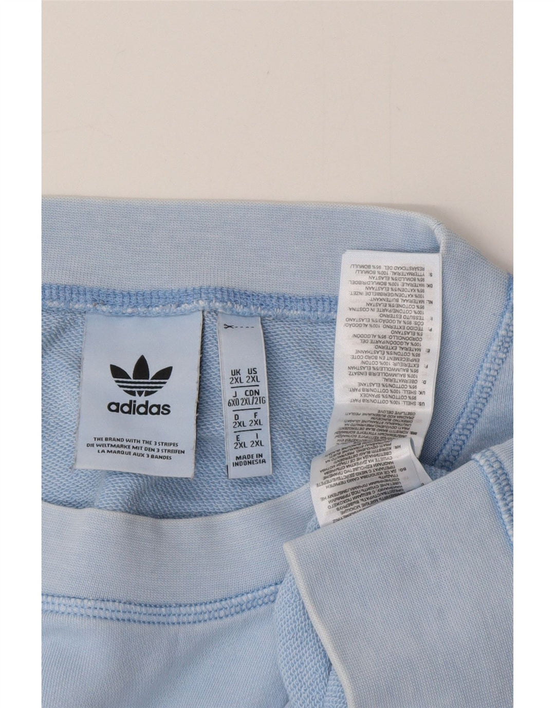 ADIDAS Sweatshirt til mænd 2XL Blå bomuld