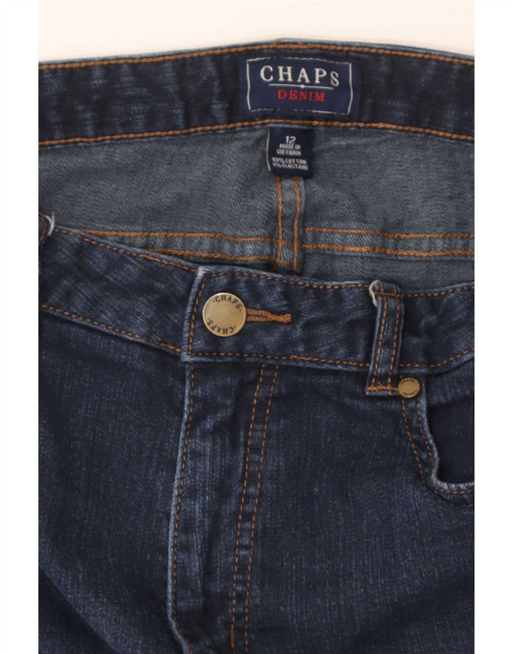 Chaps Lige Jeans til kvinder US 12 Large W36 L32 Marineblå Bomuld