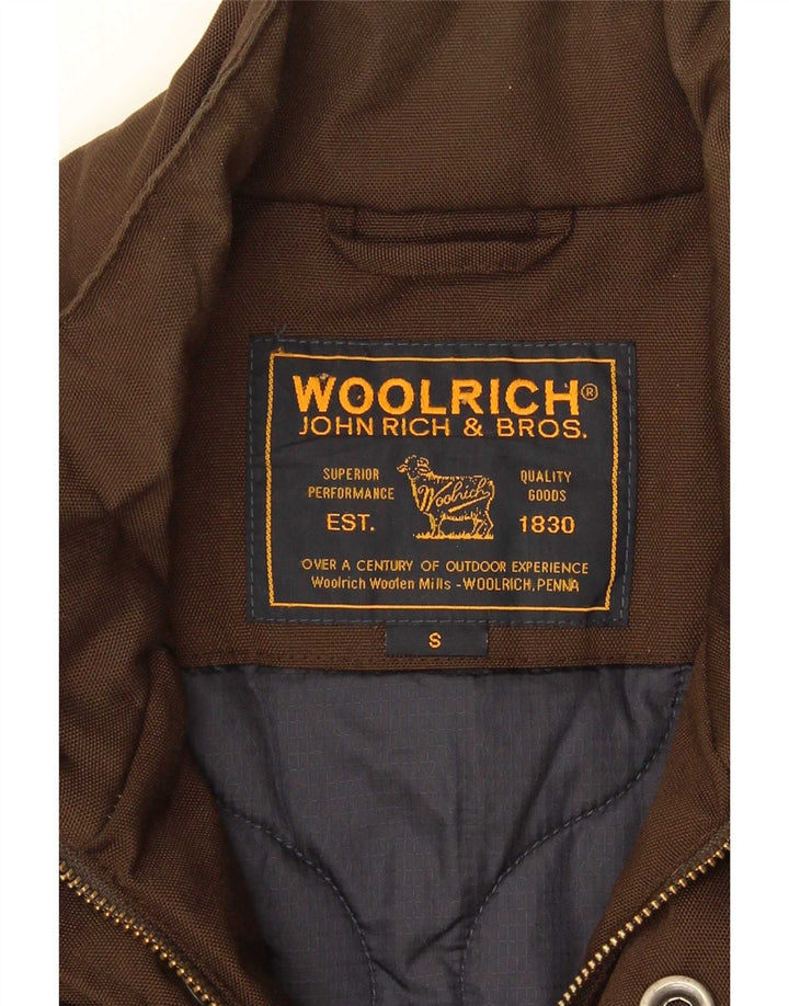 Woolrich Herre Military Windbreaker Jacket UK 36 Small Khaki Nylon