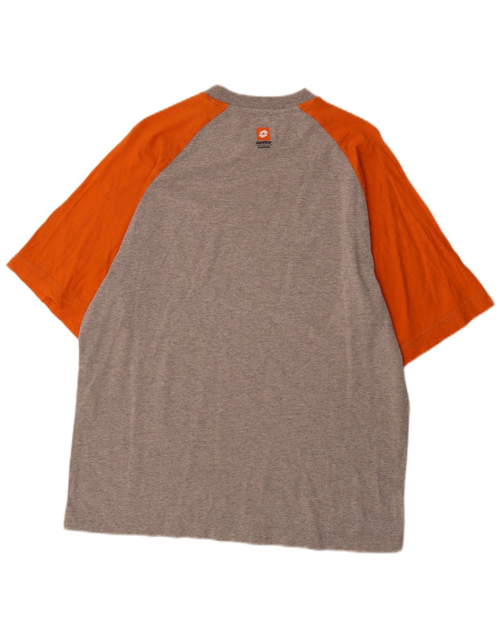 Lotto Herre Grafisk T-Shirt Top Stor Grå Colourblock