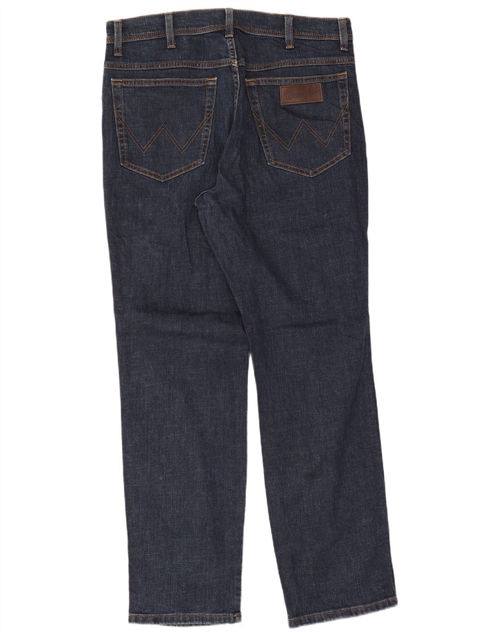 Wrangler Slim Jeans til mænd W36 L30 marineblå bomuld