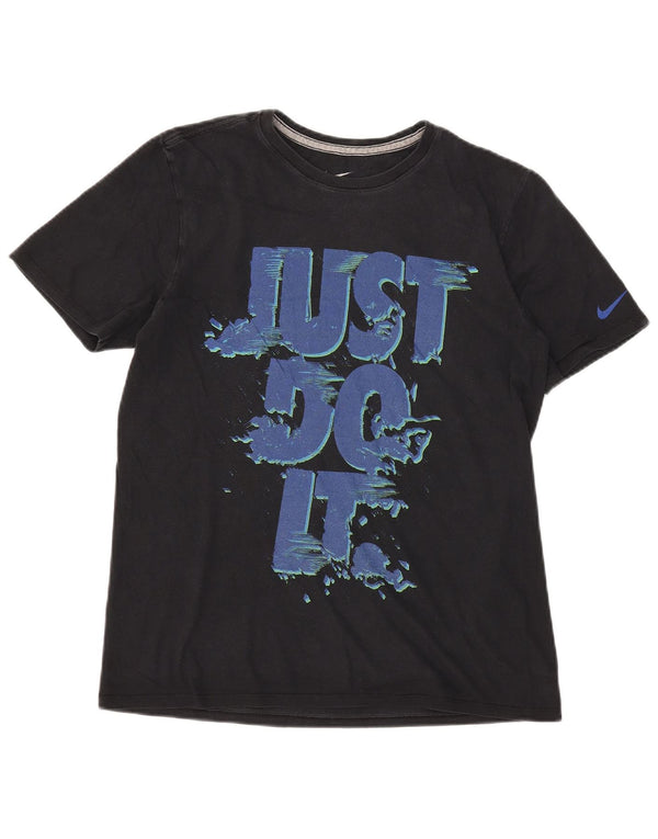 Nike Herre Athletic Cut Grafisk T-shirt Top Medium Sort Bomuld