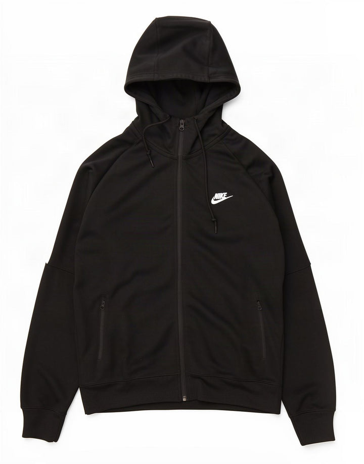 Nike hættetrøje med lynlås til mænd Large Black Colourblock Polyester