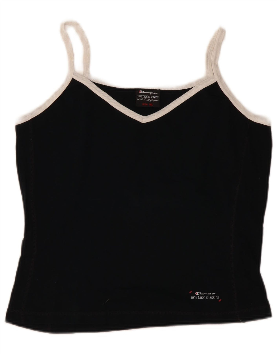 Champion Womens Heritage Classics Cami Top UK 18 XL Sort Bomuld
