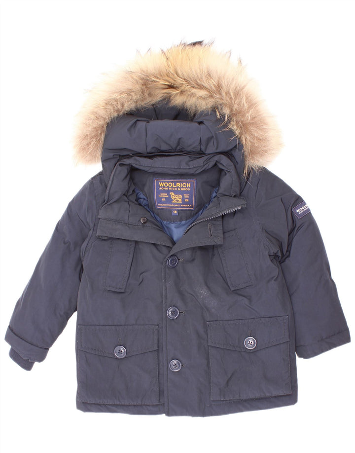 Woolrich Baby Boys Polstret hættejakke 12-18 måneder Navyblå polyester