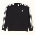 Adidas Dame Oversized Sweatshirt Jumper UK 12/14 Medium Sort Bomuld