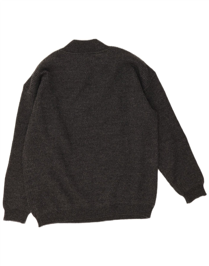 Stefanel Herre Turtle Neck Jumper Sweater Medium Grey Uld