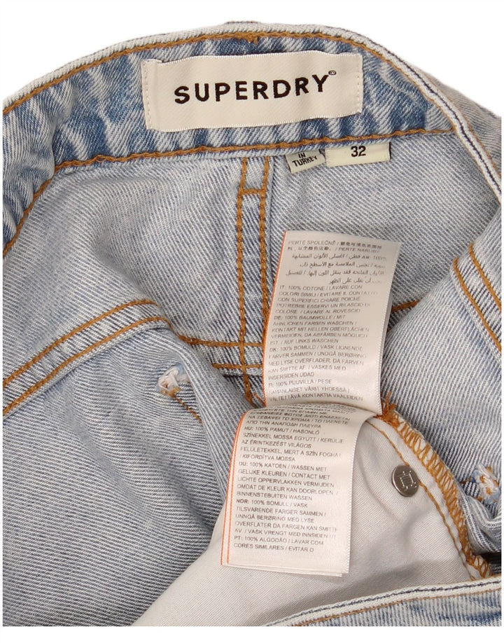 Superdry denimshorts til kvinder W32 store blå bomuld