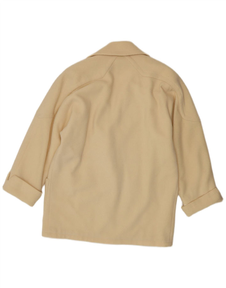 Vintage dame 1-knaps blazerjakke UK 18 XL beige uld