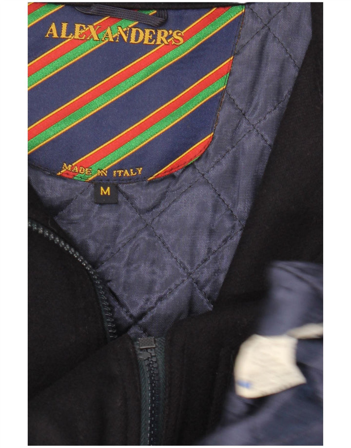 Alexander's Herre Loose Fit Windbreaker Coat UK 38 Medium Navy Blue Wool