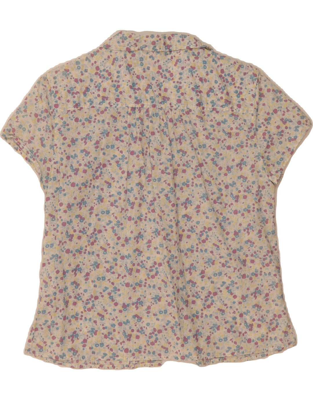 DOCKERS Womens Short Sleeve Shirt UK 14 Medium Multicoloured Floral Vintage Dockers and Second-Hand Dockers from Messina Hembry 