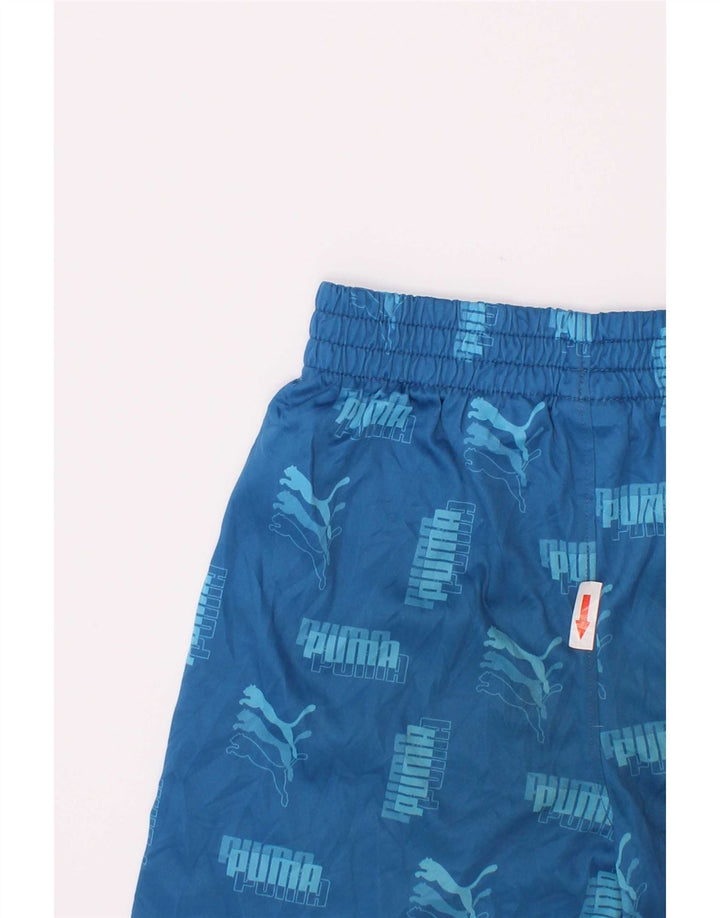 Puma drenge grafiske sportsshorts 6-7 år blå polyester