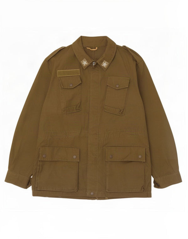 Vintage Herre Military Jacket IT 48 Medium Khaki
