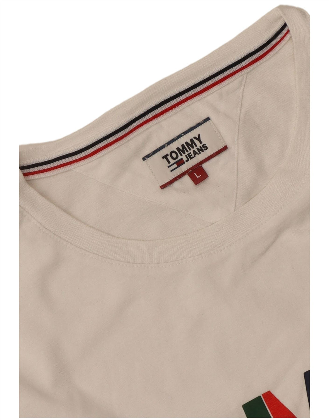 Tommy Hilfiger Herre Grafisk T-Shirt Top Stor Hvid