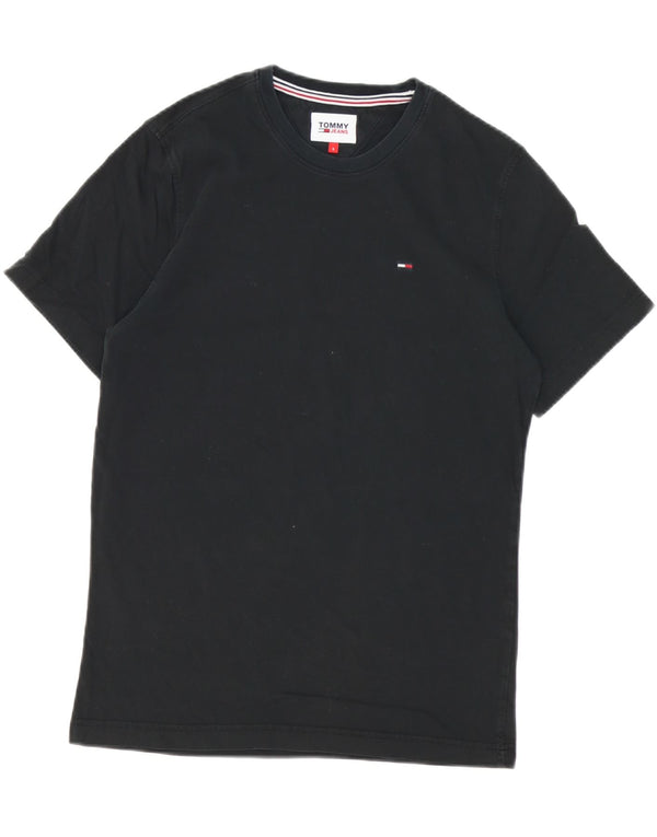 Tommy Hilfiger Herre T-Shirt Top Lille Sort Bomuld