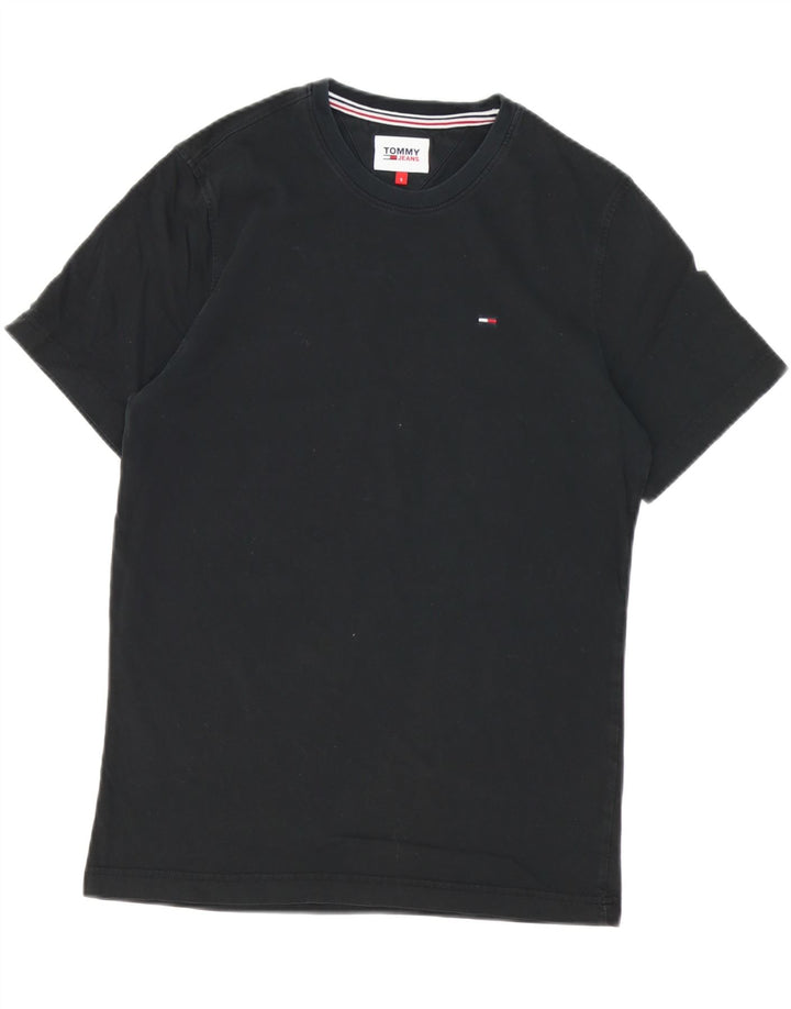 Tommy Hilfiger Herre T-Shirt Top Lille Sort Bomuld