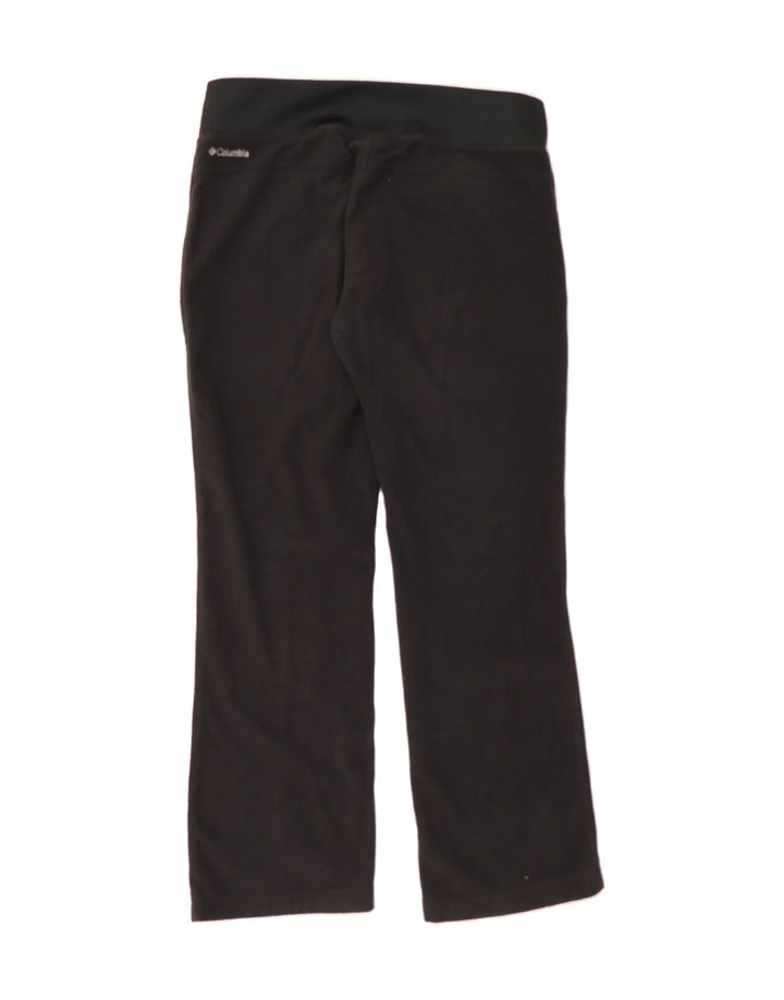 COLUMBIA Womens Fleece Tracksuit Trousers UK 14 Large  Black Polyester Vintage Columbia and Second-Hand Columbia from Messina Hembry 