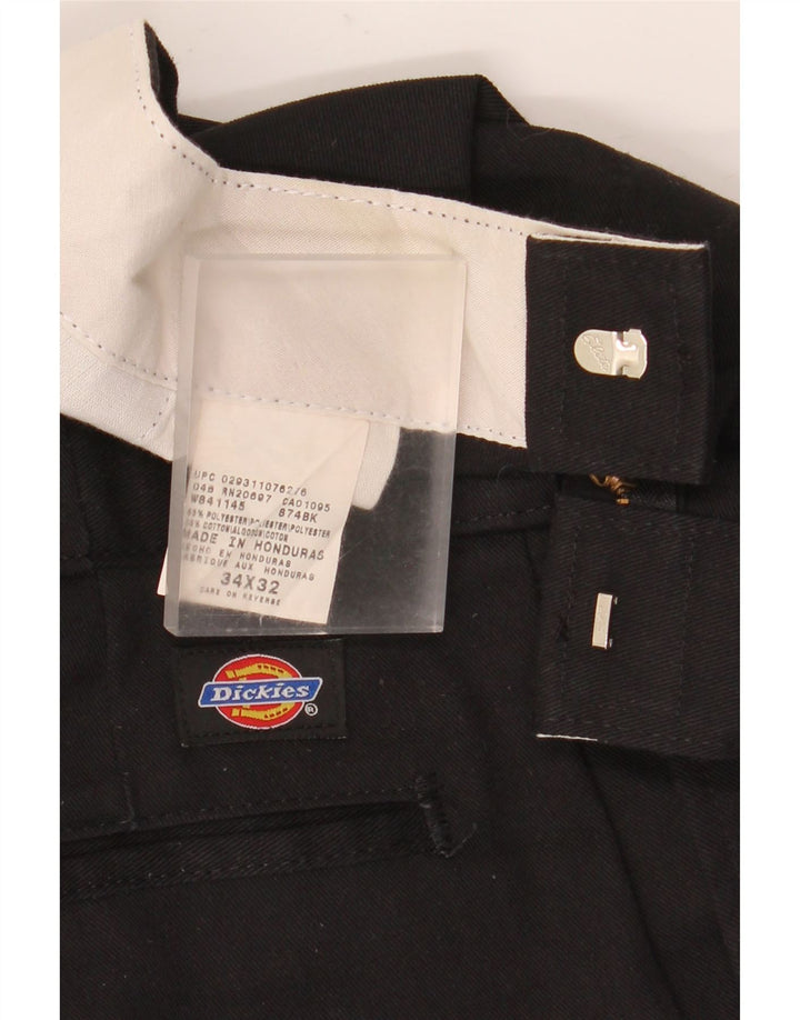 Dickies Straight Chino-bukser til mænd W34 L32 Sort polyester