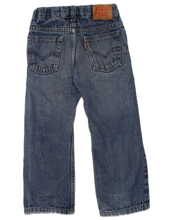 LEVI'S Girls 514 Distressed Slim Straight Jeans 3-4 Years W20 L16 Blue