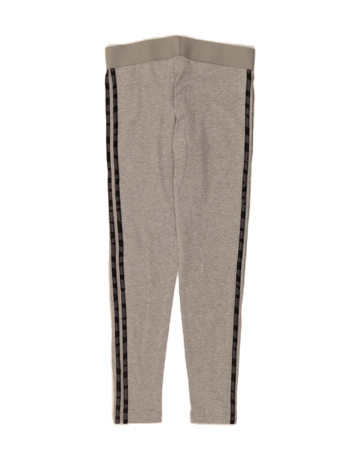 ADIDAS Womens Leggings UK 12/14 Medium  Grey Cotton Vintage Adidas and Second-Hand Adidas from Messina Hembry 