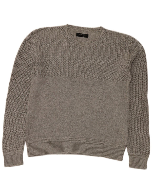 All Saints Herre Crew Neck sweater Medium Grey Bomuld