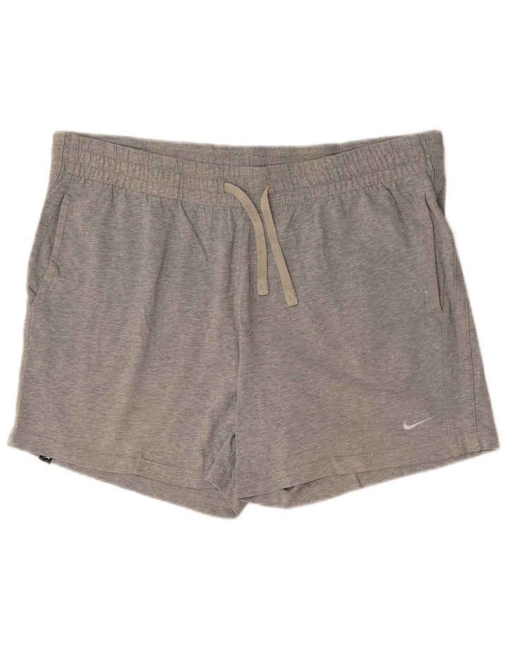NIKE Sportshorts til mænd, store grå flækkede bomuld