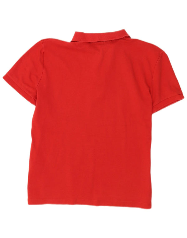 Ralph Lauren Dame Slim Fit Polo Shirt UK 14 Stor Rød Bomuld