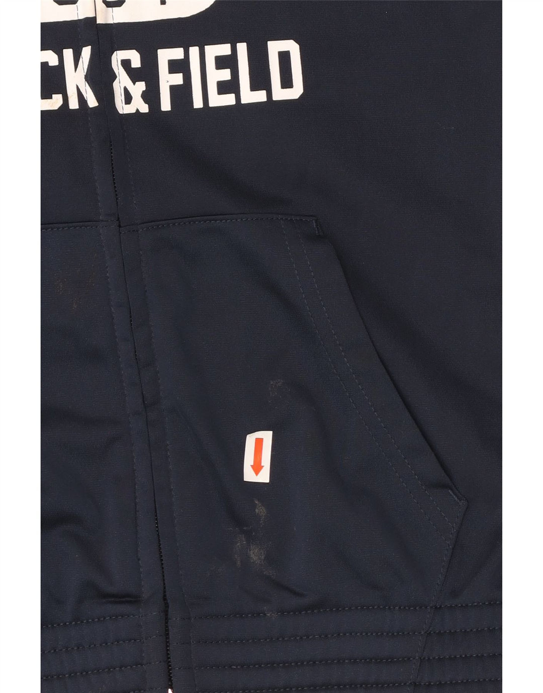 CHAMPION Boys Graphic Tracksuit Top Jacket 7-8 Years Small Navy Blue
