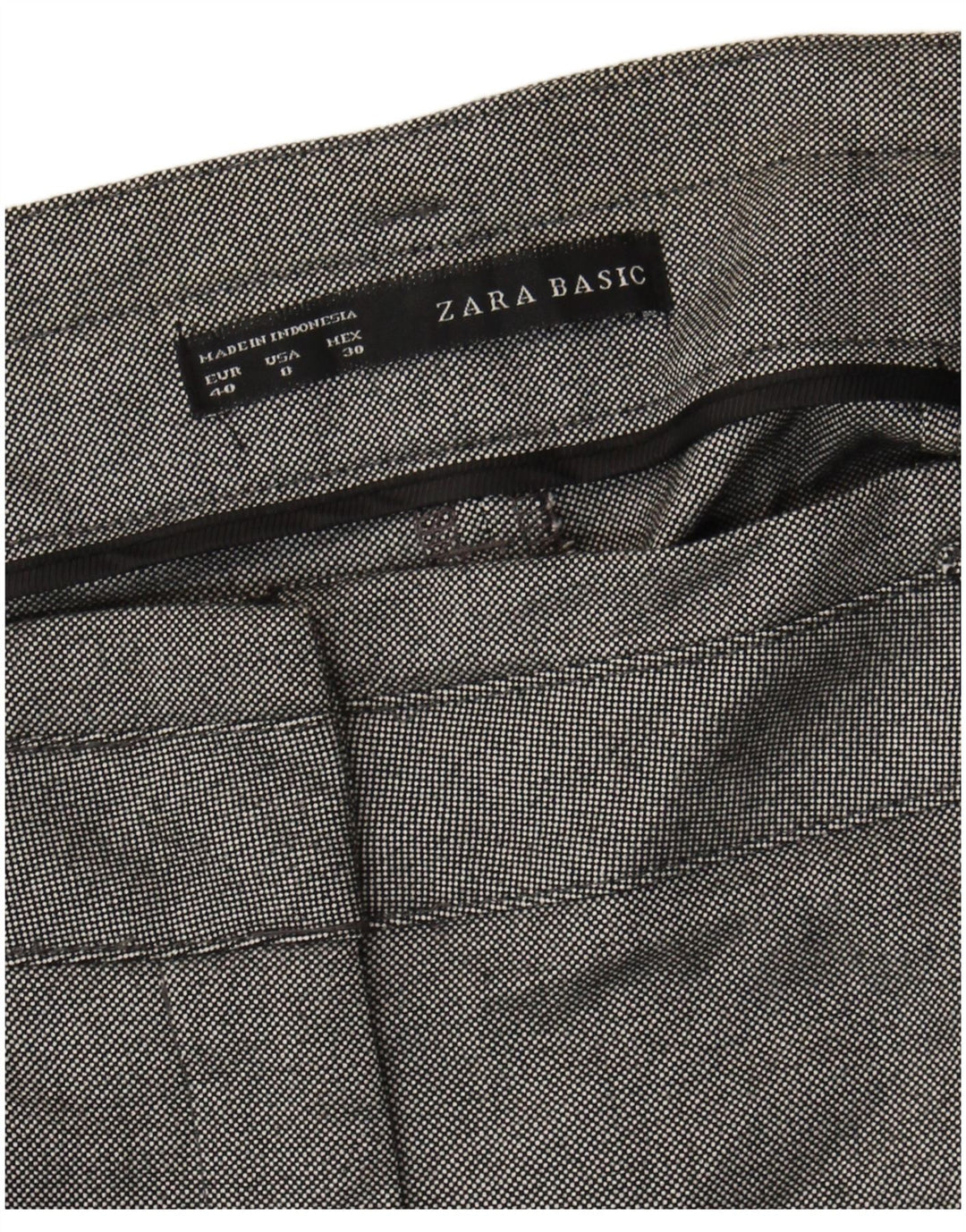 Zara Herre Slim Chino Bukser EU 40 Medium W30 L27 Grå Polyamid