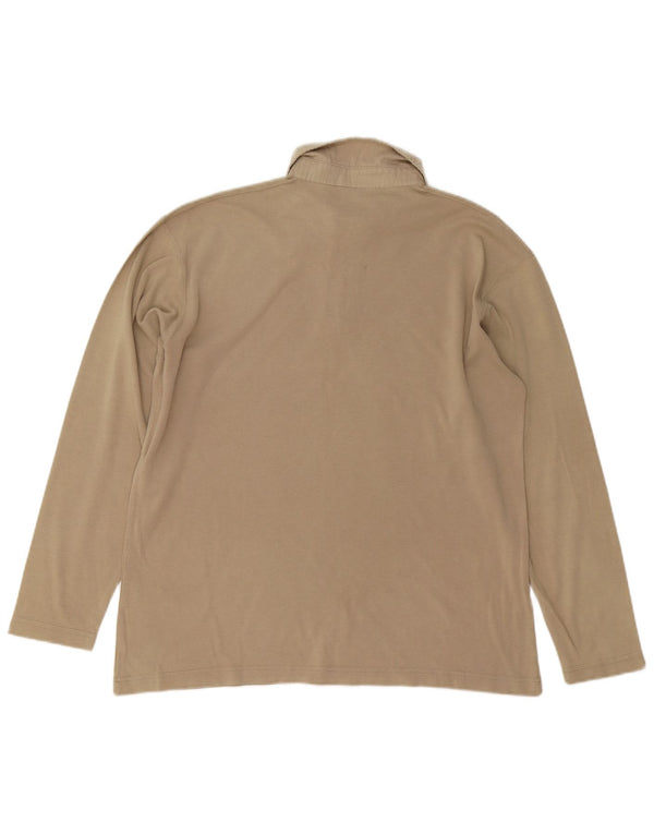 CALVIN KLEIN JEANS Langærmet drenge poloshirt 15-16 år Beige bomuld