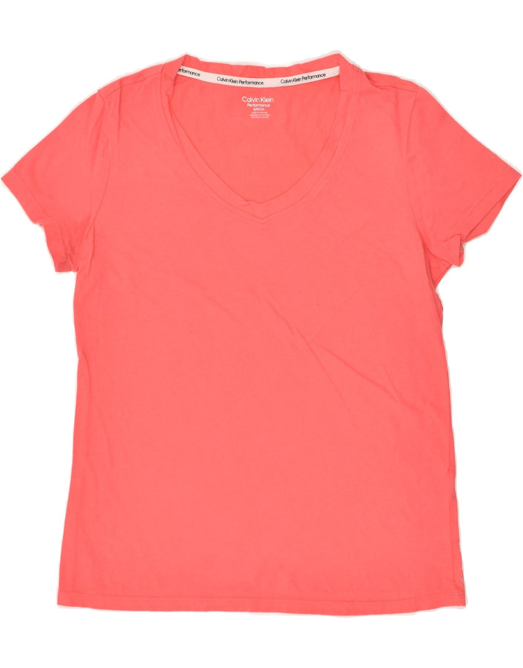 CALVIN KLEIN Womens Performance T-Shirt Top UK 10 Small Pink Cotton | Vintage Calvin Klein | Thrift | Second-Hand Calvin Klein | Used Clothing | Messina Hembry 