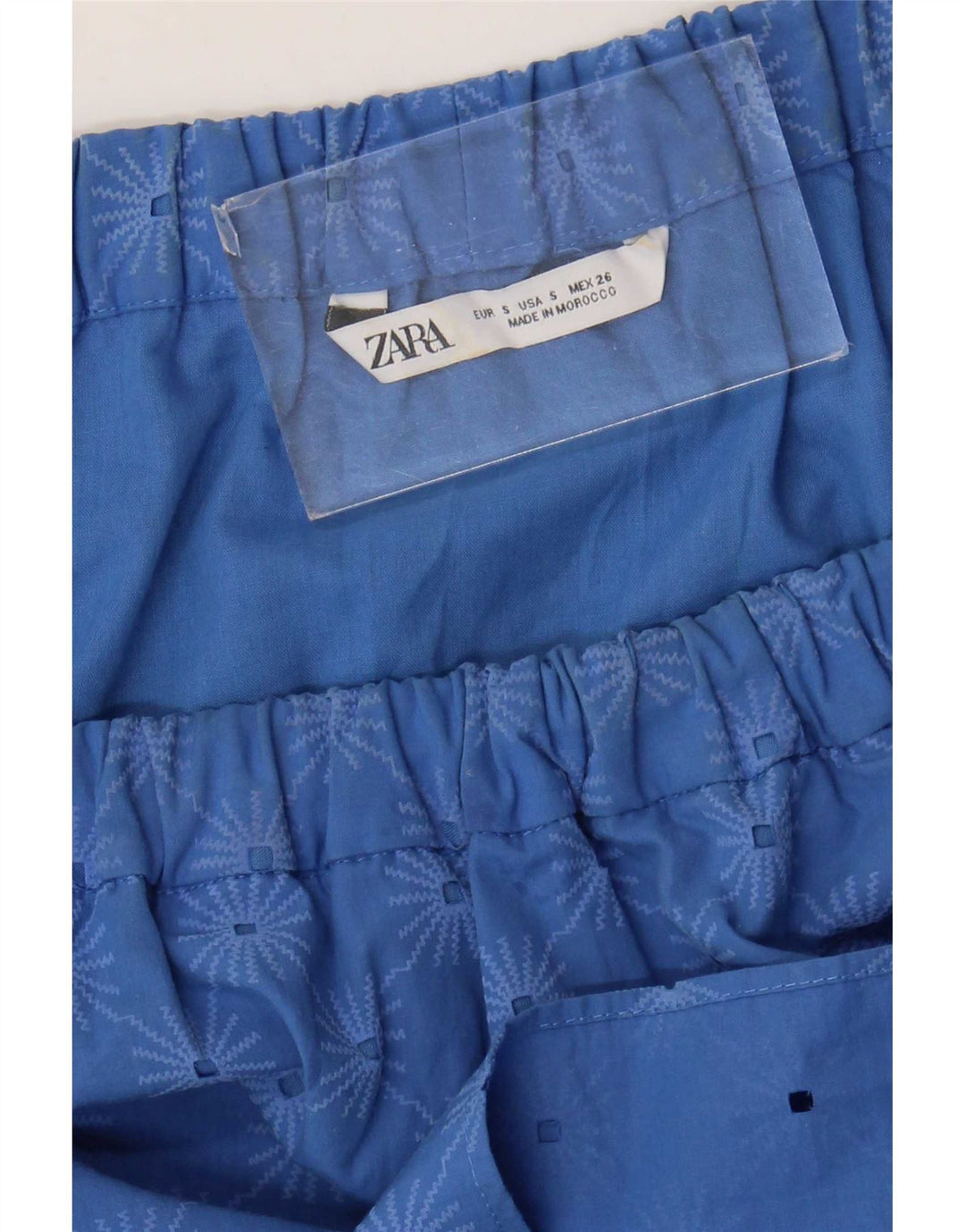 Zara Dame Mini Off Shoulder Kjole UK 10 Lille Blå