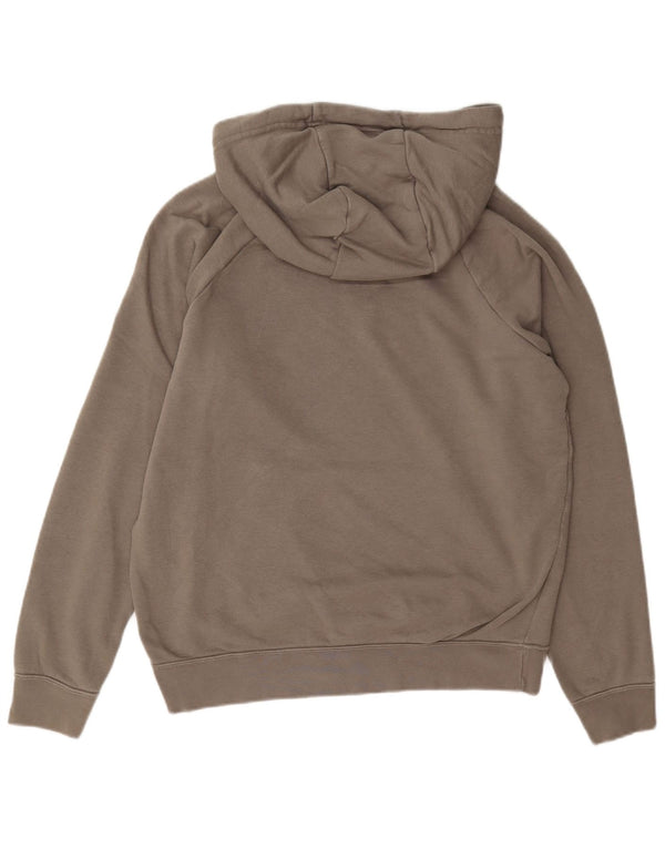 Nike Dame Oversized Hoodie Jumper UK 10 Small Grey Bomuld