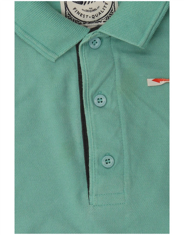 Weird Fish Herre poloshirt 4XL turkis bomuld