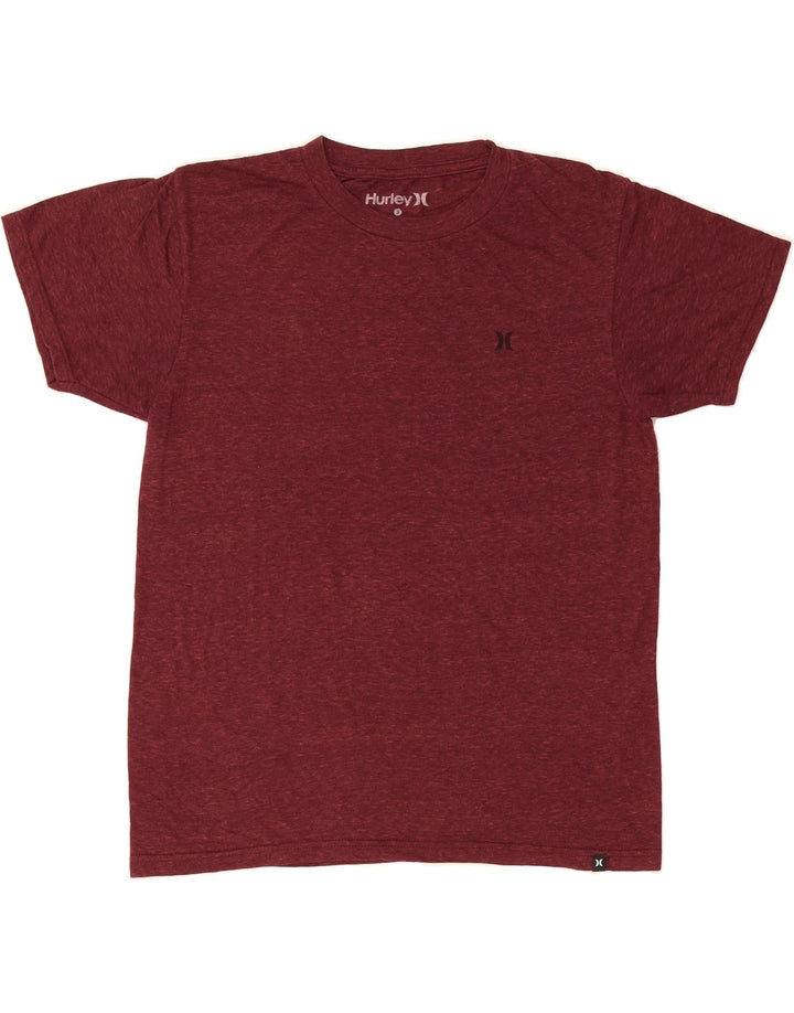 HURLEY Mens T-Shirt Top Small Maroon Polyester Vintage Hurley and Second-Hand Hurley from Messina Hembry 