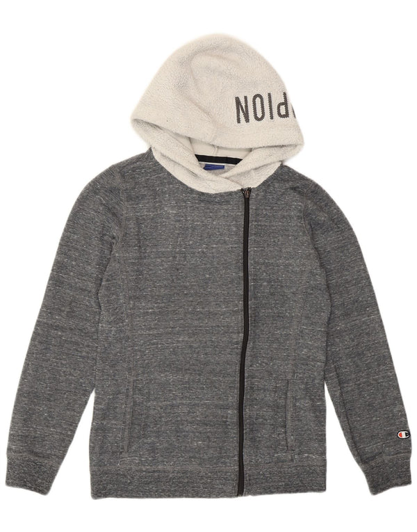Champion hættetrøje til kvinder med lynlås UK 12 Medium Grey Flecked Polyester