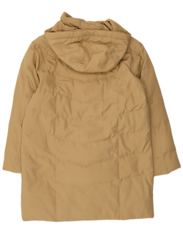 BENCH Womens Hooded Padded Coat UK 16 Large Beige Polyester