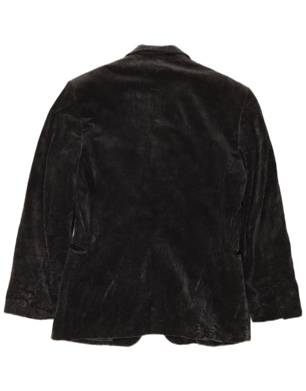 CALUGI E GIANNELLI Mens Velvet Blazer Jacket IT 52 XL Navy Blue