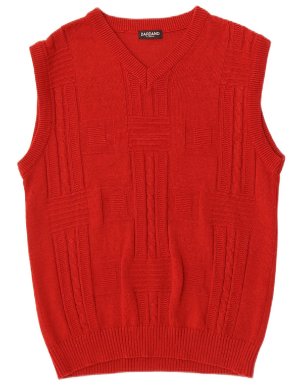 Dardano Herrevest Tank Top IT 50 Medium Rød Bomuld