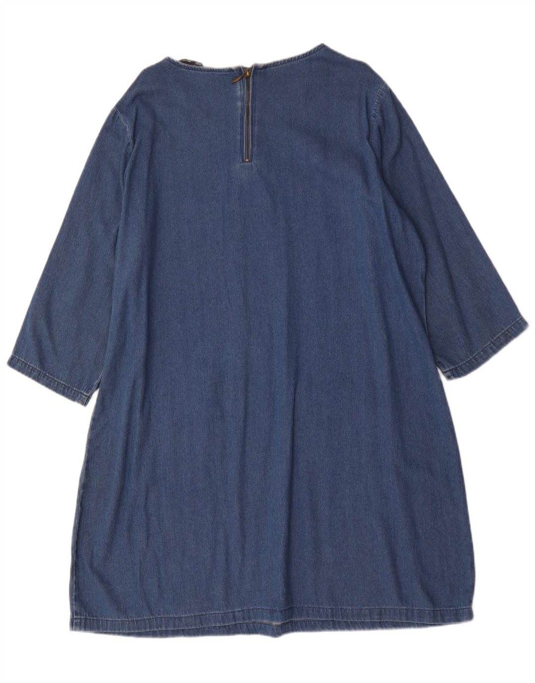 Marks & Spencer Dame 3/4-ærmet oversized denimkjole UK 16 Large Blue