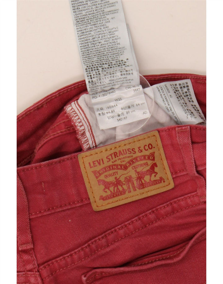 Levi's Dame 712 Slim Jeans W25 L26 Rød Bomuld