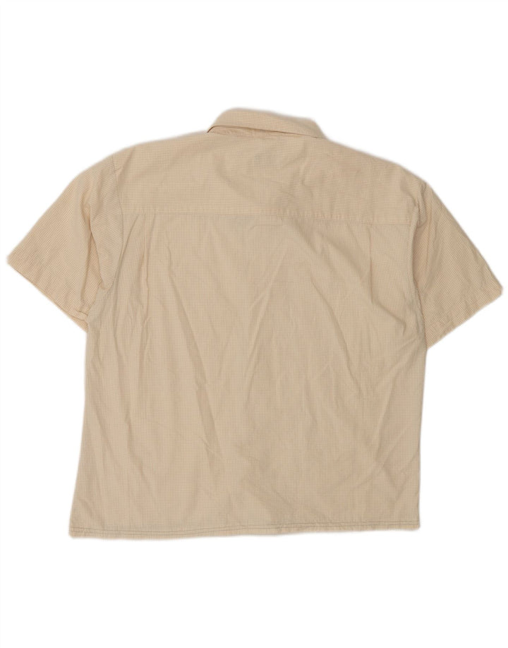 Izod Kortærmet Herreskjorte 2XL Beige Gingham Bomuld