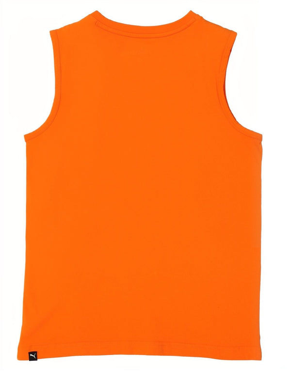 Puma Boys Grafisk Vest Top 13-14 år XL Orange Bomuld Sports