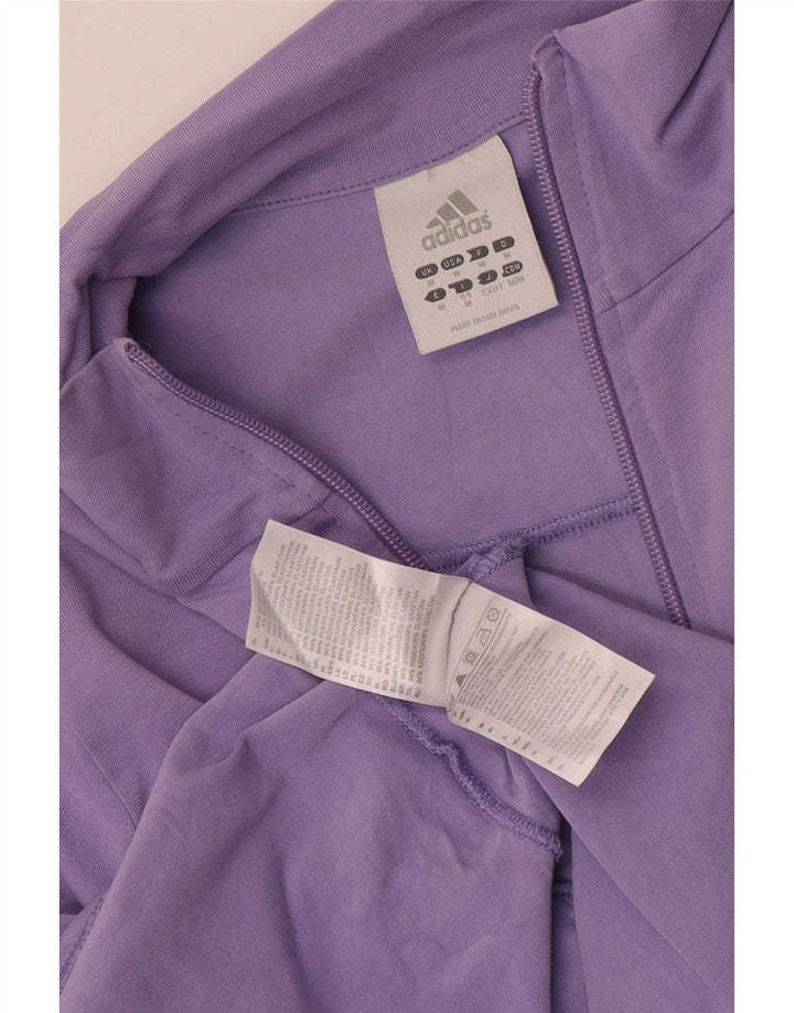 Adidas træningsdragt topjakke til kvinder UK 12 Medium Lilla Bomuld