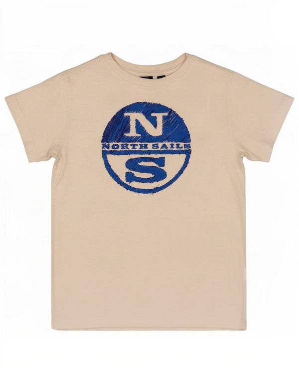 North Sails Boys Graphic T-Shirt Top 9-10 Years White Cotton